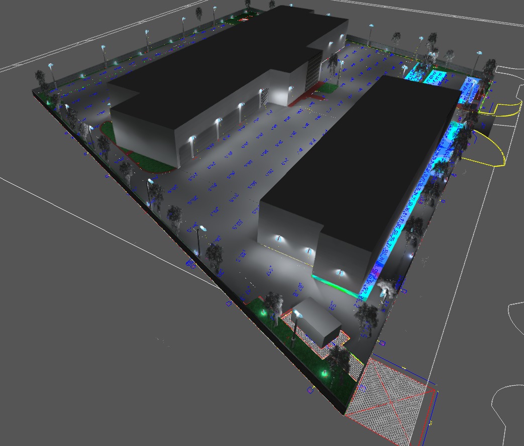 הדמיית תאורה — מפעל